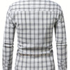 White Smoke Color-Woven Long-Sleeve Shirt