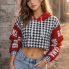 Dim Gray Alabama Football Women's Heavy Fleece Hoodie With Hollow Out Sleeve