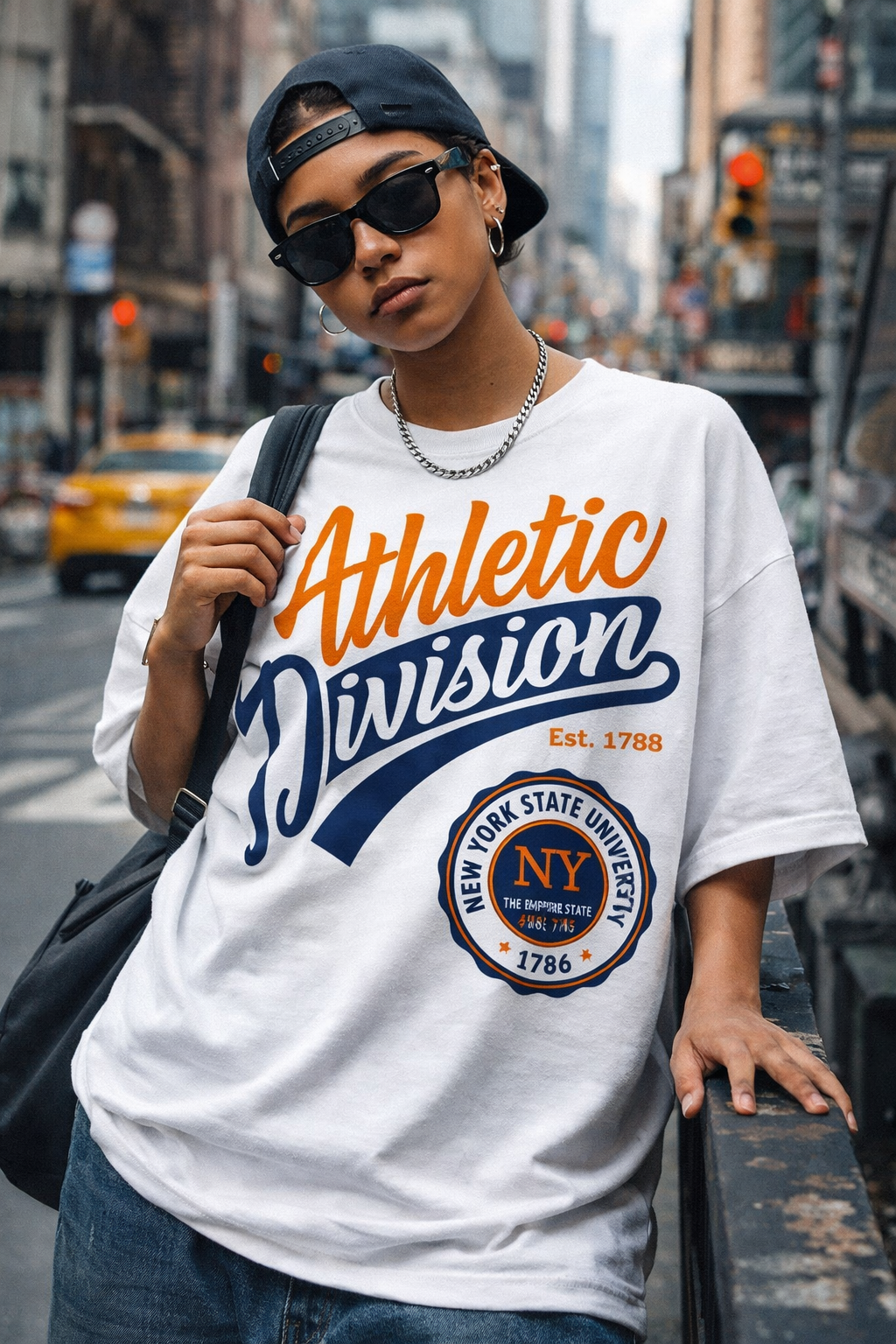 Athletic Division NY Vintage Graphic Tee collegiate style t-shirt