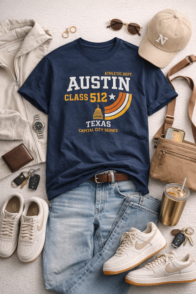 Austin Class 512 Graphic T-Shirt – Capital City Athletic Streetwear Tee