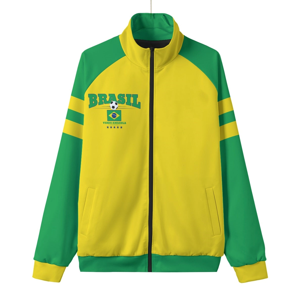 🇧🇷 Brazil Football-Inspired Zip Jacket – Verde Amarela Streetwear Style streetwear fashion product image 3