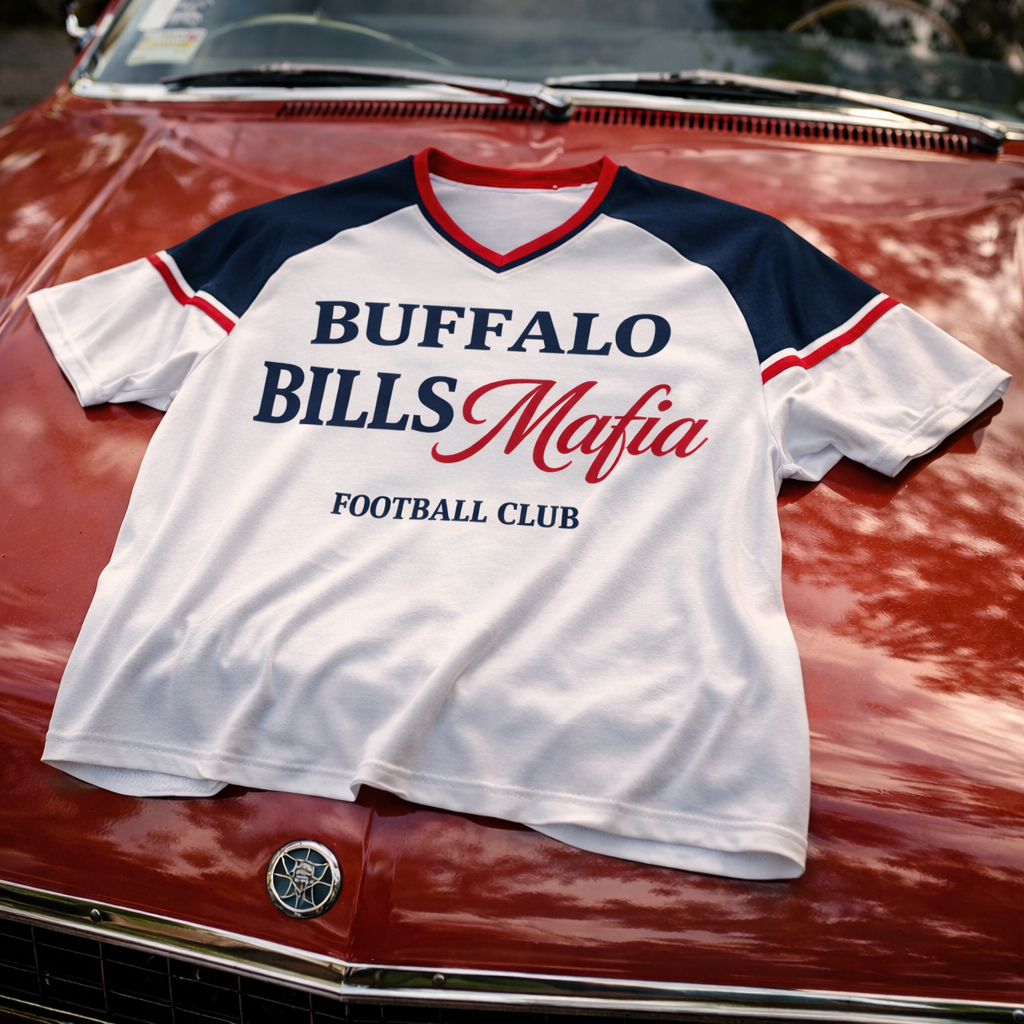 Light Gray Buffalo Bills Mafia Shirt White Navy Red Vintage Football Fan T Shirt