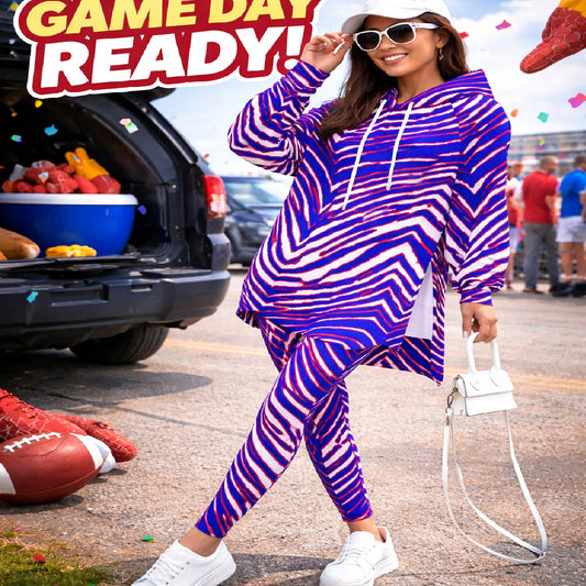 Buffalo Zebra Football Women’s Stretch Hoodie Set