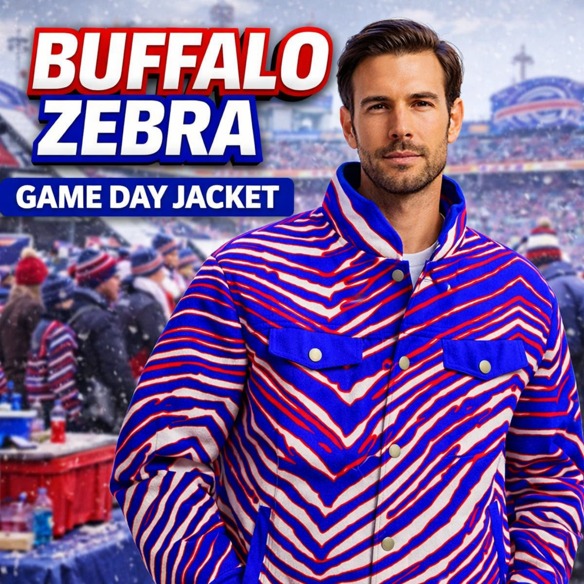  Buffalo Bills game day zebra zubaz jacket