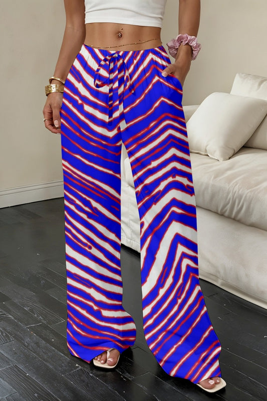 Buffalo Zebra Football Women’s Straight-Leg Casual Pants – Effortless Game Day Streetwear