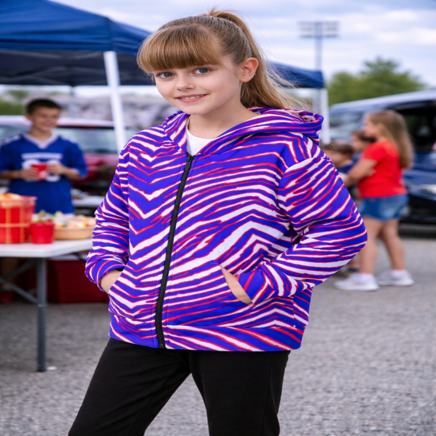 Buffalo Fotball Kid's Heavy Fleece Zip Up Hoodie