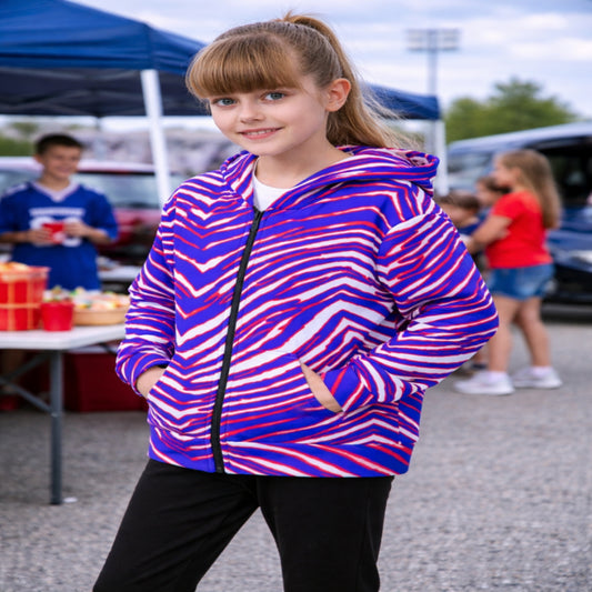 Buffalo Fotball Kid's Heavy Fleece Zip Up Hoodie