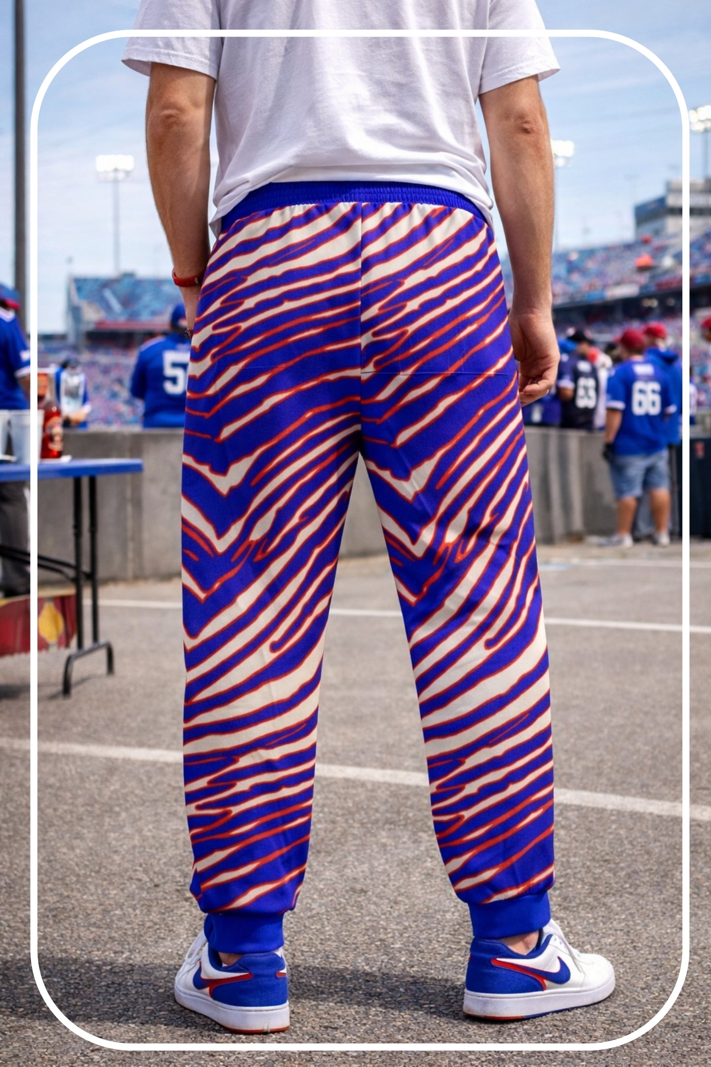 Buffalo Zebra Football Men's Sweatpants With Waistband – Game Day