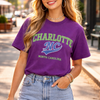 Dark Magenta Charlotte NC North Carolina T Shirt –  Varsity Style Graphic Tee