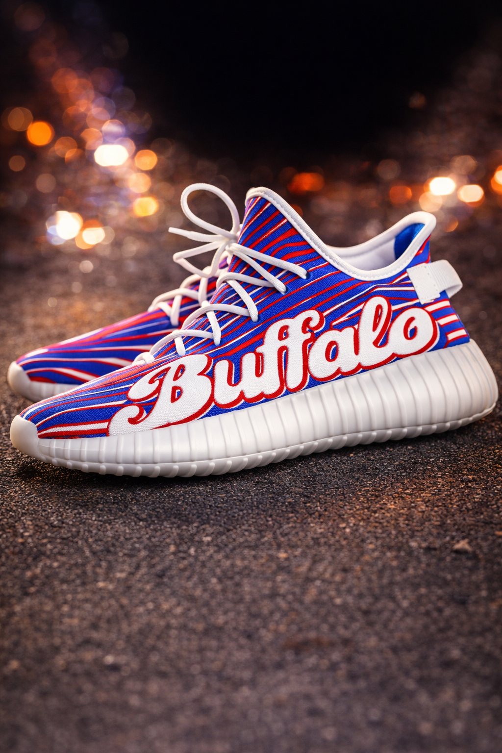 Black Buffalo Game Day Sneakers – Zebra Football Streetwear Shoes