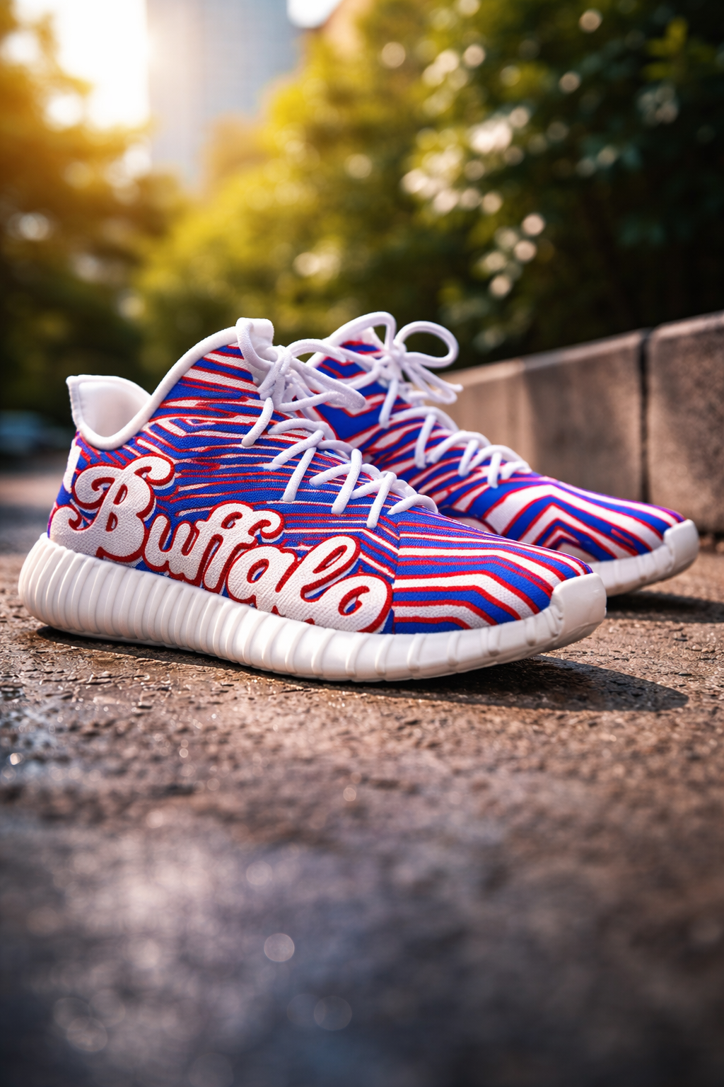 Black Buffalo Game Day Sneakers – Zebra Football Streetwear Shoes