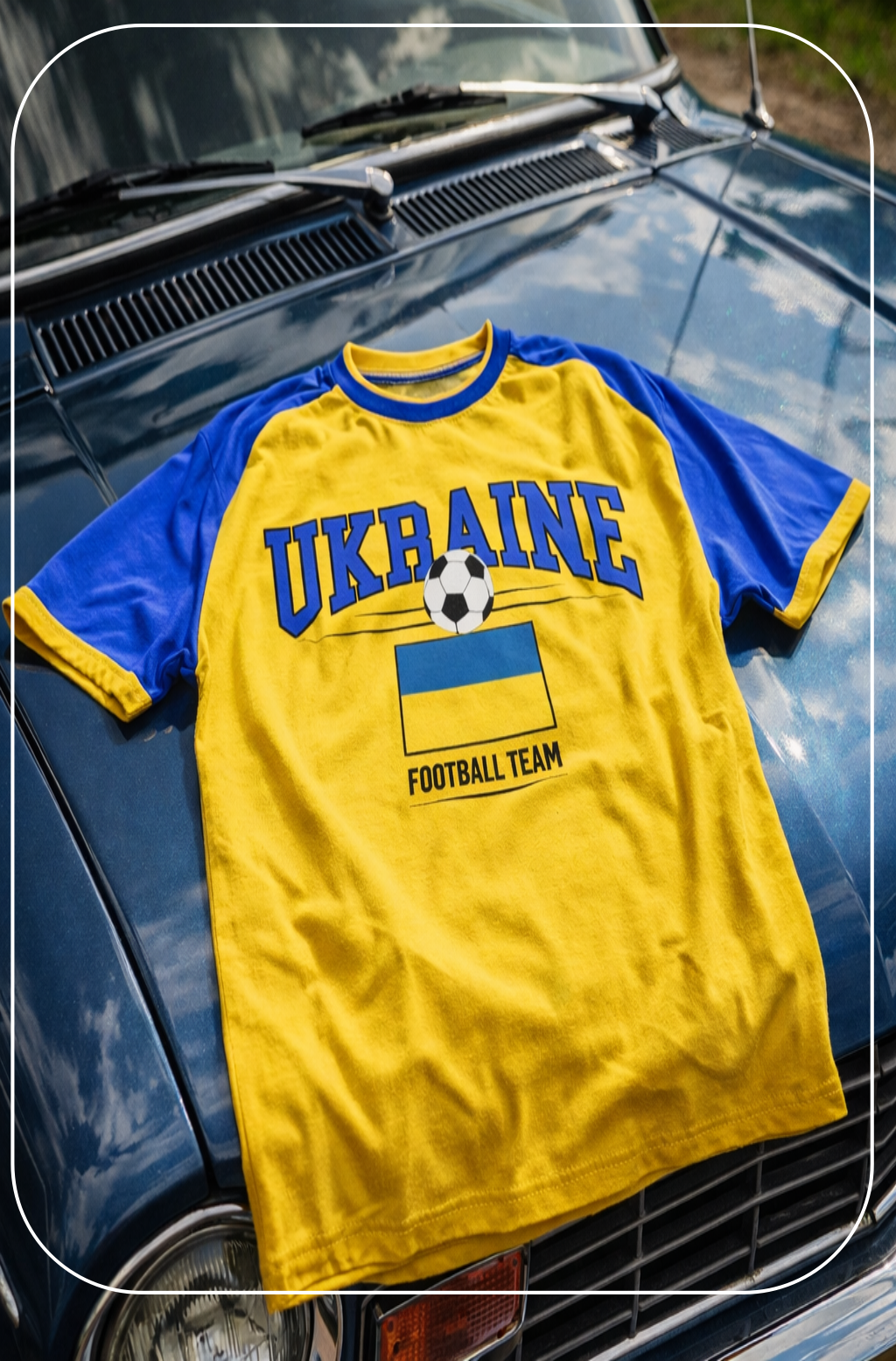 Goldenrod Ukraine Soccer Fan T-Shirt – Vintage Ukraine Football Shirt Retro Ukrainian National Team Style | Classic Ukraine Soccer Tee