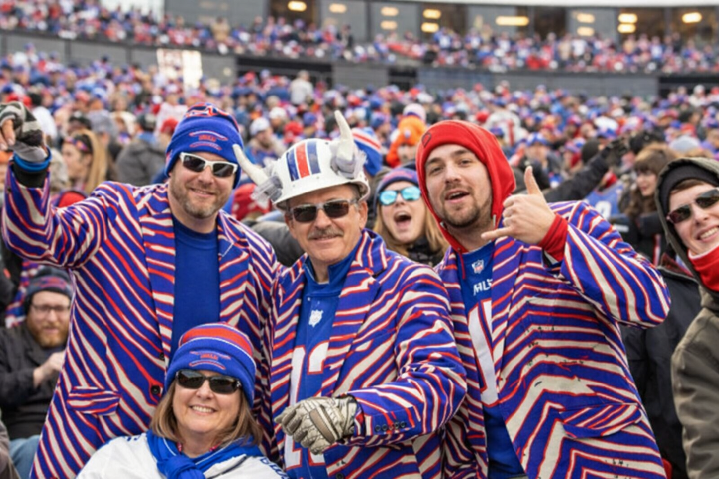Buffalo Football Retro Game Day Blazer – Football Statement Jacket (Red Blue White)