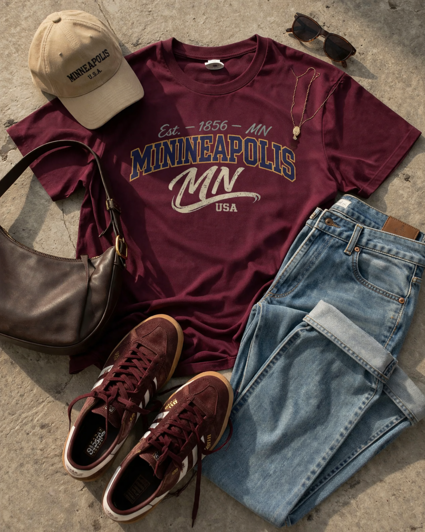 Minneapolis MN Vintage Script T-Shirt streetwear tee