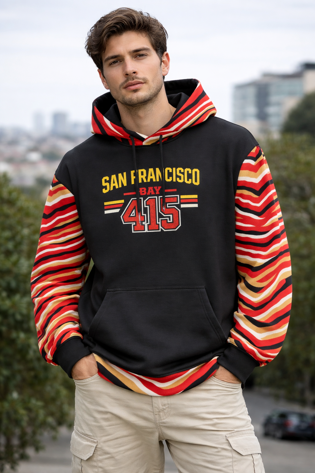 White Smoke San Francisco Bay 415  Hoodie – Unisex Streetwear Essential
