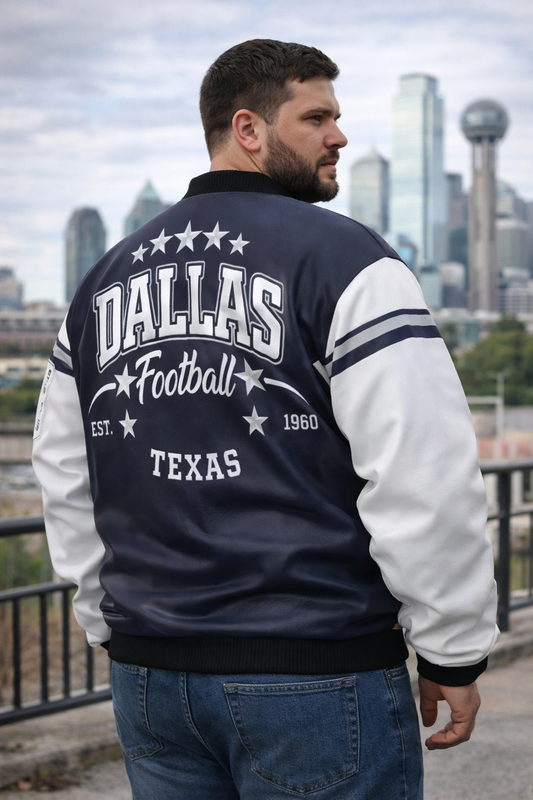 Dallas Football Varsity Bomber Jacket – Texas Streetwear Game Day Style
