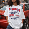 Black Chicago Varsity Athletic T-Shirt — Eastern League Class 1985 Retro Tee