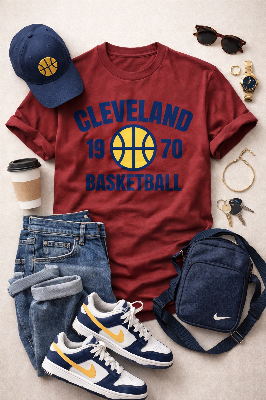 Cleveland Cavaliers Cotton Tee – casual fan outfit, lightweight game day shirt, image 1.0