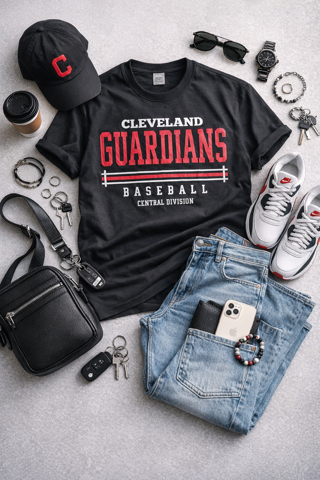 Cleveland Guardians Baseball T-Shirt – 'Guardians' Graphic Tee cleveland guardians baseball fan apparel game day outfit