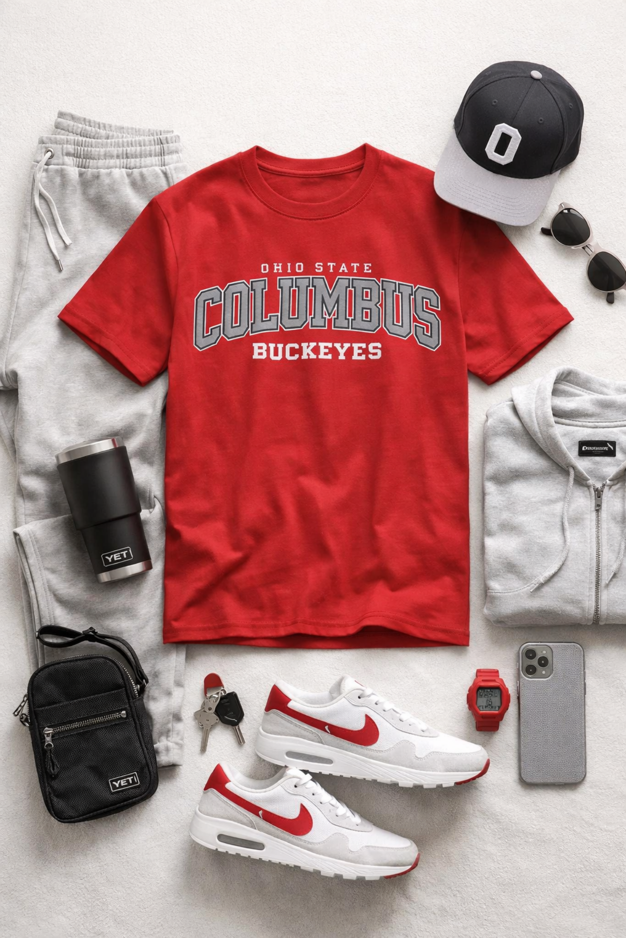 Columbus Buckeyes T-Shirt — Ohio State College Tee S game day varsity apparel