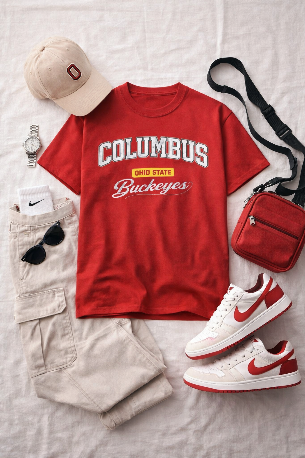 Columbus Buckeyes Tee – Ohio State Vintage Collegiate T-Shirt S game day varsity apparel