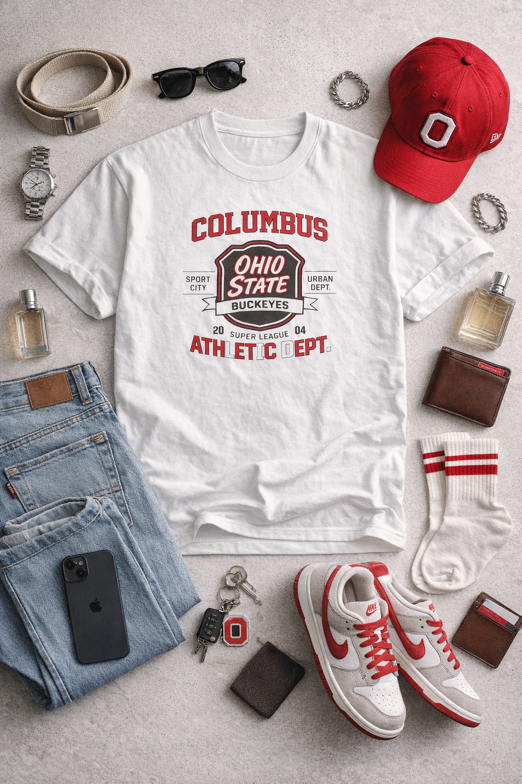 Columbus Ohio State Buckeyes Athletic Tee S game day varsity apparel