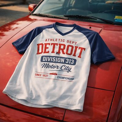 Gray Detroit Division 313 T-Shirt – Urban Athletic Streetwear and City Style Tee