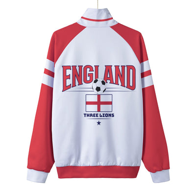 England Jacket Men Red White – Soccer Track Jacket