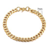 White Smoke Vnox 3-11mm Chunky Miami Curb Chain Bracelet for Men, Stainless Steel Cuban Link Chain Wristband Classic Punk Heavy Male Jewelry