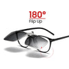 White Smoke VIVIBEE Mens Metal Clip on Sunglasses Polarized Eyeglasses UV400 Women Square Night Vision Driving Sun Glasses
