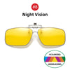 White Smoke VIVIBEE Mens Metal Clip on Sunglasses Polarized Eyeglasses UV400 Women Square Night Vision Driving Sun Glasses