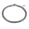White Smoke Vnox 3-11mm Chunky Miami Curb Chain Bracelet for Men, Stainless Steel Cuban Link Chain Wristband Classic Punk Heavy Male Jewelry
