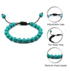 White Smoke 8mm Tiger Eye Stone Beads Bracelet Adjustable Braided Rope Bangles Natural Lava Rock Men Women Yoga Healing Balance Bracelets