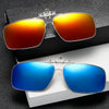 Black VIVIBEE Mens Metal Clip on Sunglasses Polarized Eyeglasses UV400 Women Square Night Vision Driving Sun Glasses