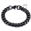White Smoke Vnox 3-11mm Chunky Miami Curb Chain Bracelet for Men, Stainless Steel Cuban Link Chain Wristband Classic Punk Heavy Male Jewelry