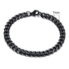 White Smoke Vnox 3-11mm Chunky Miami Curb Chain Bracelet for Men, Stainless Steel Cuban Link Chain Wristband Classic Punk Heavy Male Jewelry