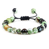 White Smoke 8mm Tiger Eye Stone Beads Bracelet Adjustable Braided Rope Bangles Natural Lava Rock Men Women Yoga Healing Balance Bracelets