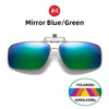 White Smoke VIVIBEE Mens Metal Clip on Sunglasses Polarized Eyeglasses UV400 Women Square Night Vision Driving Sun Glasses