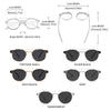 White Smoke GCV Double Layer Removable Lens Sunglasses The Blu-Ray Glasses Acetate Gothic Retro Steampunk Polarized Men Women Sunglesses