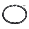 White Smoke Vnox 3-11mm Chunky Miami Curb Chain Bracelet for Men, Stainless Steel Cuban Link Chain Wristband Classic Punk Heavy Male Jewelry