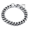 White Smoke Vnox 3-11mm Chunky Miami Curb Chain Bracelet for Men, Stainless Steel Cuban Link Chain Wristband Classic Punk Heavy Male Jewelry
