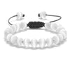 White Smoke 8mm Tiger Eye Stone Beads Bracelet Adjustable Braided Rope Bangles Natural Lava Rock Men Women Yoga Healing Balance Bracelets
