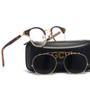 White Smoke GCV Double Layer Removable Lens Sunglasses The Blu-Ray Glasses Acetate Gothic Retro Steampunk Polarized Men Women Sunglesses
