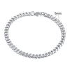 White Smoke Vnox 3-11mm Chunky Miami Curb Chain Bracelet for Men, Stainless Steel Cuban Link Chain Wristband Classic Punk Heavy Male Jewelry