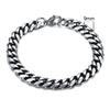 White Smoke Vnox 3-11mm Chunky Miami Curb Chain Bracelet for Men, Stainless Steel Cuban Link Chain Wristband Classic Punk Heavy Male Jewelry
