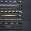 Dark Slate Gray Vnox 3-11mm Chunky Miami Curb Chain Bracelet for Men, Stainless Steel Cuban Link Chain Wristband Classic Punk Heavy Male Jewelry