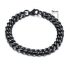 White Smoke Vnox 3-11mm Chunky Miami Curb Chain Bracelet for Men, Stainless Steel Cuban Link Chain Wristband Classic Punk Heavy Male Jewelry