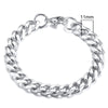 White Smoke Vnox 3-11mm Chunky Miami Curb Chain Bracelet for Men, Stainless Steel Cuban Link Chain Wristband Classic Punk Heavy Male Jewelry