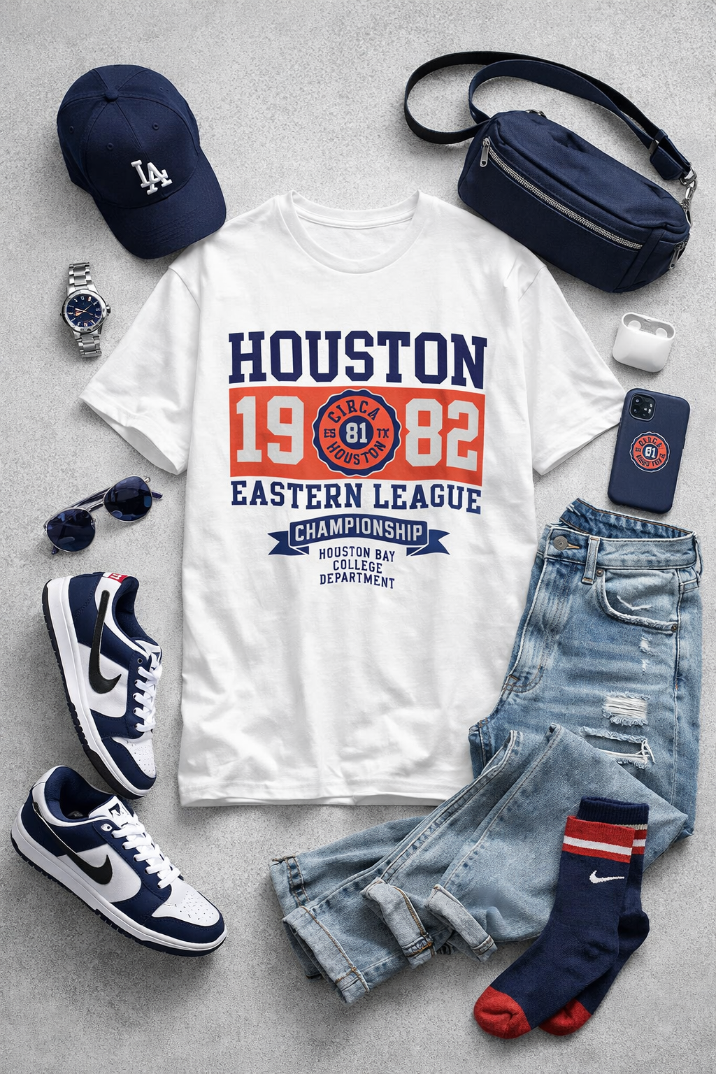 Houston 1982 Eastern League Championship Tee vintage sports tee  Houston shirt college retro baseball  team b