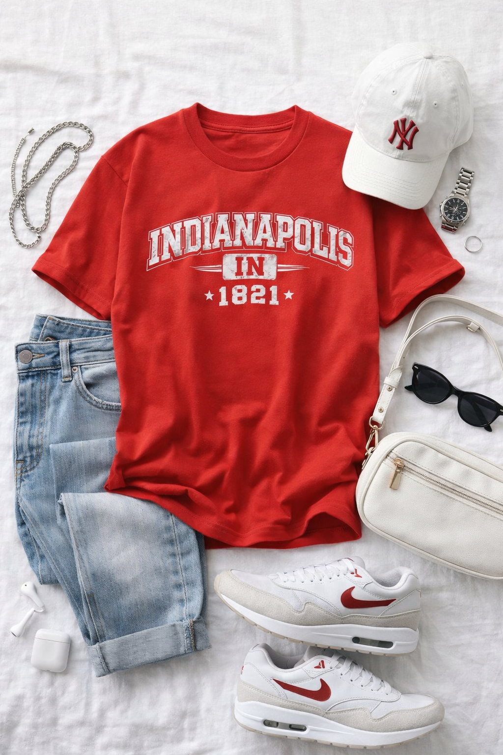 Indianapolis Indiana Tee — Retro Collegiate City Shirt